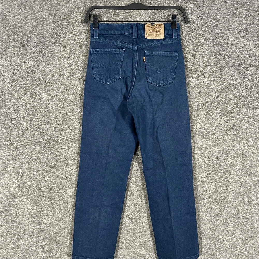 VTG Levi's 560‎ Orange Tab Jeans Boys 14 Slim 24x27 Blue Loose Fit Made USA 90s